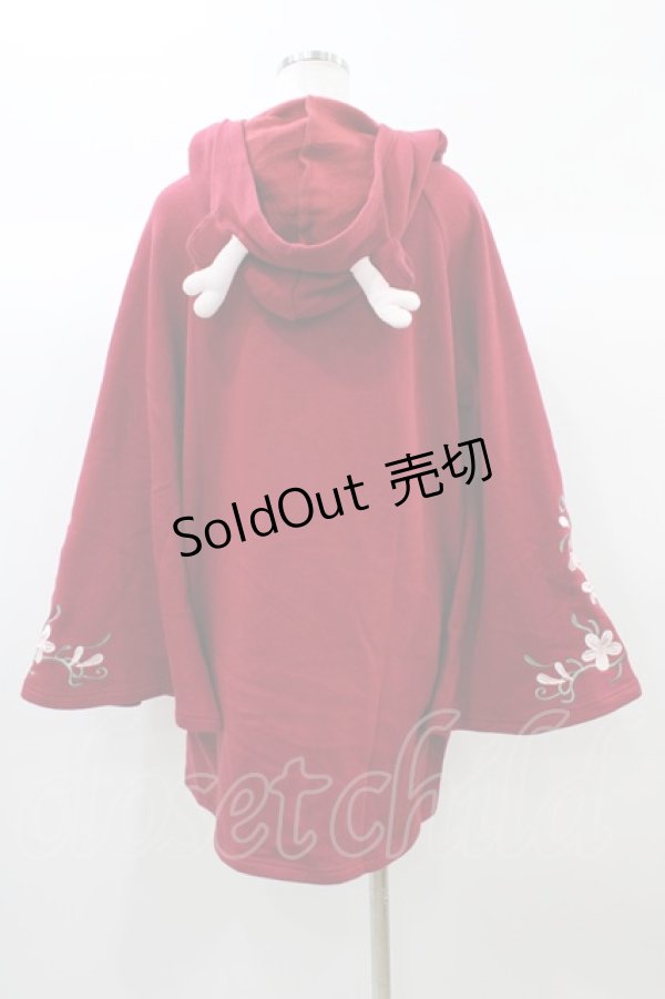 画像2: To Alice / トナカイ刺繍ワンピース M レッド H-25-12-28-065-LO-OP-NS-ZH (2)