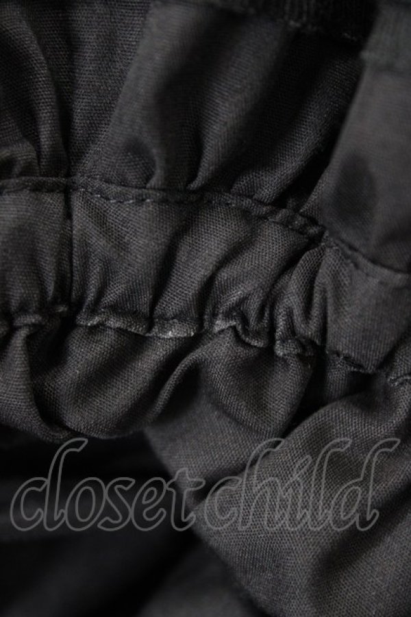 画像6: metamorphose / スクエアあきシャーリング半袖ブラウス サイズ1 ブラック H-25-12-28-007-ME-BL-NS-ZH (6)