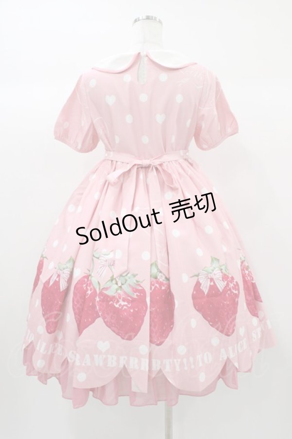 画像2: To Alice / いちごワンピース S ピンク H-25-12-28-014-LO-OP-NS-ZH (2)