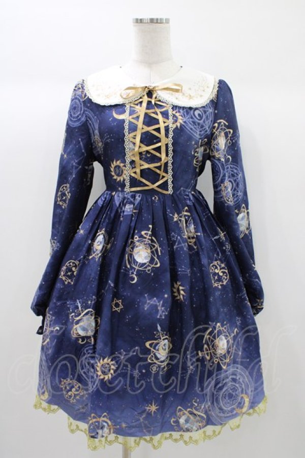 画像1: To Alice / 星座柄ワンピース M ネイビー H-25-12-28-017-LO-OP-NS-ZH (1)