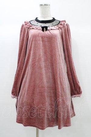 画像: Amavel / ベロアワンピース Free ピンク H-25-12-28-023-CA-OP-NS-ZH