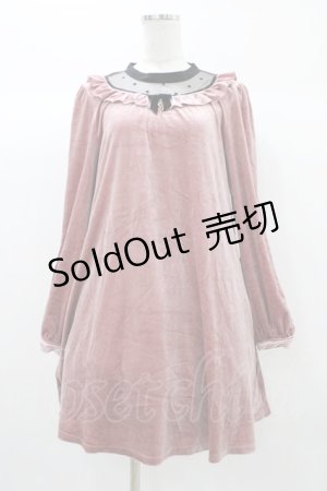 画像: Amavel / ベロアワンピース Free ピンク H-25-12-28-023-CA-OP-NS-ZH