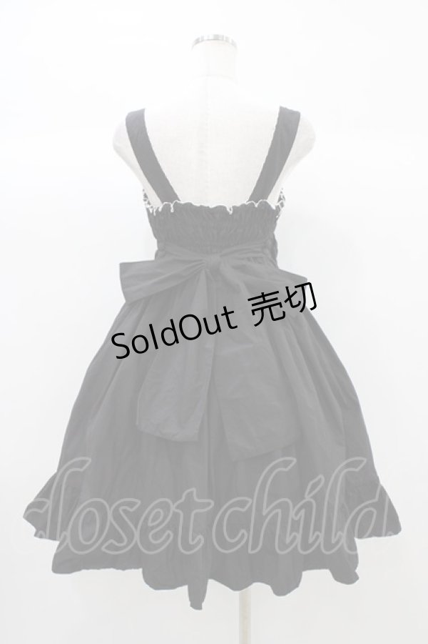 画像2: metamorphose / シャーリングジャンパースカート Free ブラック H-25-12-28-025-ME-OP-NS-ZH (2)