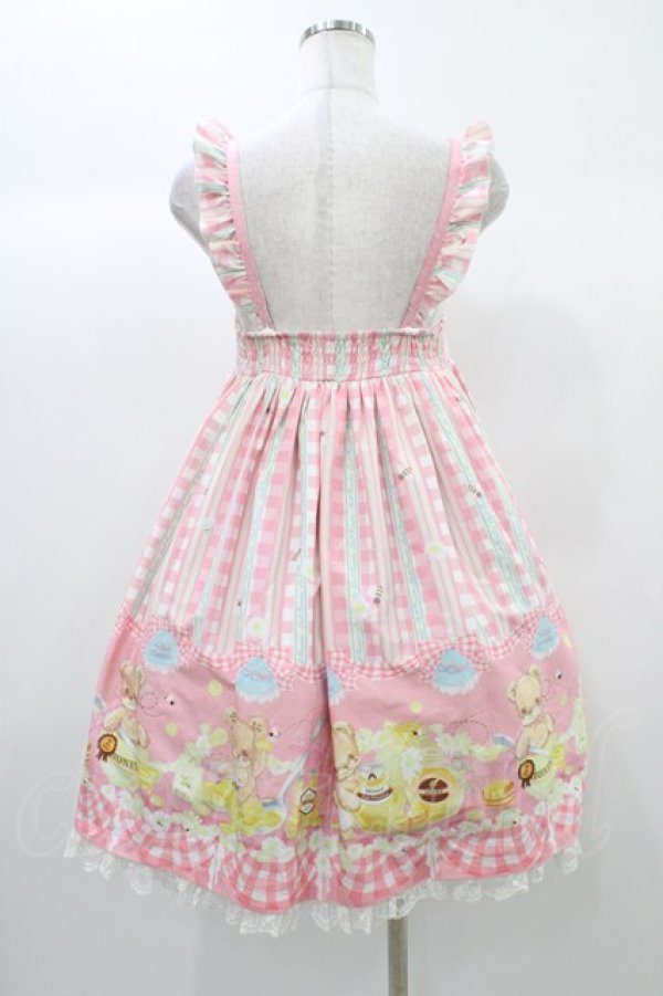 画像2: To Alice / ハニーベアジャンパースカート Free ピンク H-25-12-28-027-LO-OP-NS-ZH (2)