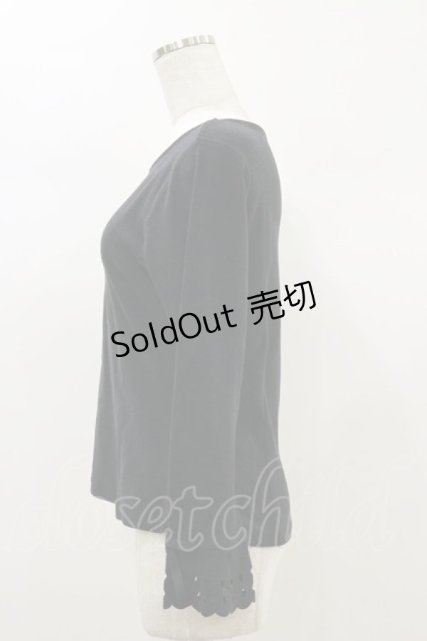 画像3: an another angelus / レーザーカット使いトップス Free Black H-26-01-03-040-CA-TO-NS-ZH (3)