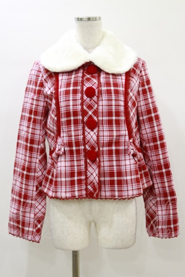 画像1: Angelic Pretty / ドルチェタータンファー襟付ジャケット Free レッド/ピンク H-26-01-03-043-AP-JA-NS-ZH (1)