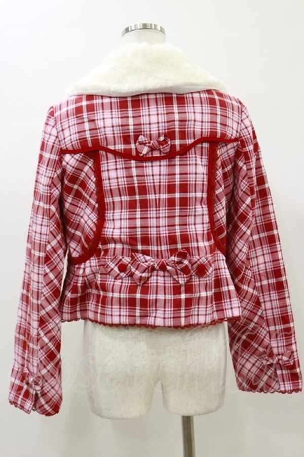画像2: Angelic Pretty / ドルチェタータンファー襟付ジャケット Free レッド/ピンク H-26-01-03-043-AP-JA-NS-ZH (2)