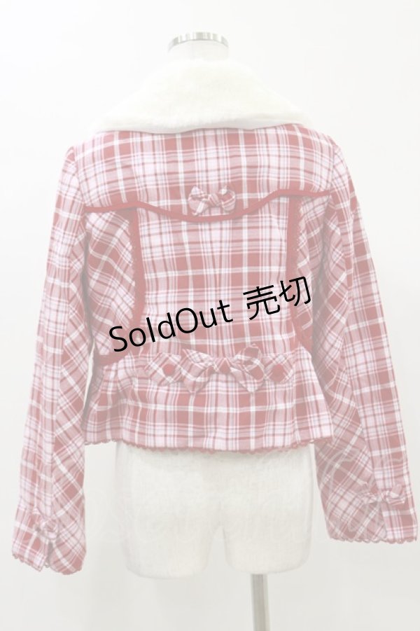 画像2: Angelic Pretty / ドルチェタータンファー襟付ジャケット Free レッド/ピンク H-26-01-03-043-AP-JA-NS-ZH (2)