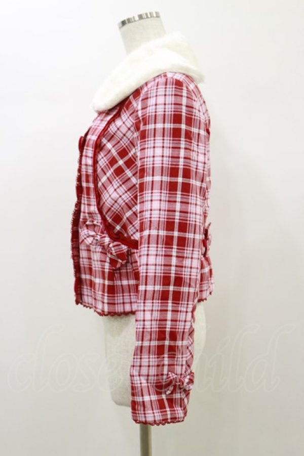 画像3: Angelic Pretty / ドルチェタータンファー襟付ジャケット Free レッド/ピンク H-26-01-03-043-AP-JA-NS-ZH (3)