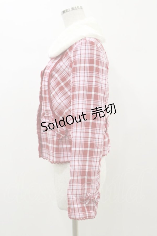 画像3: Angelic Pretty / ドルチェタータンファー襟付ジャケット Free レッド/ピンク H-26-01-03-043-AP-JA-NS-ZH (3)