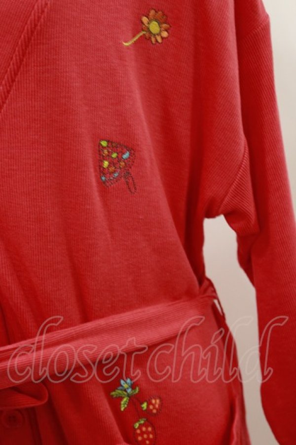 画像3: Franche Lippee / ロングカーディガン M レッド H-26-01-03-044-LO-TO-NS-ZH (3)