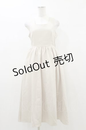 画像: DearMyLoveRose / バックリボンドレスロングジャンスカ M ベージュ H-26-01-03-047-EL-OP-NS-ZH