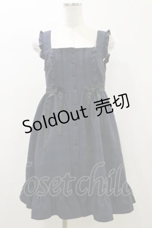 画像: DearMyLove / チェックリボンジャンパースカート M ネイビー H-26-01-03-049-EL-OP-NS-ZH