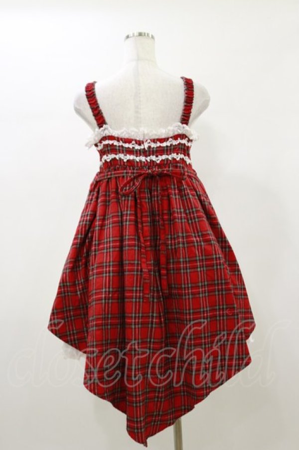 画像2: ALICE and the PIRATES / タータンチェックベビードールジャンパースカート Free レッド H-26-01-03-050-PA-OP-NS-ZH (2)