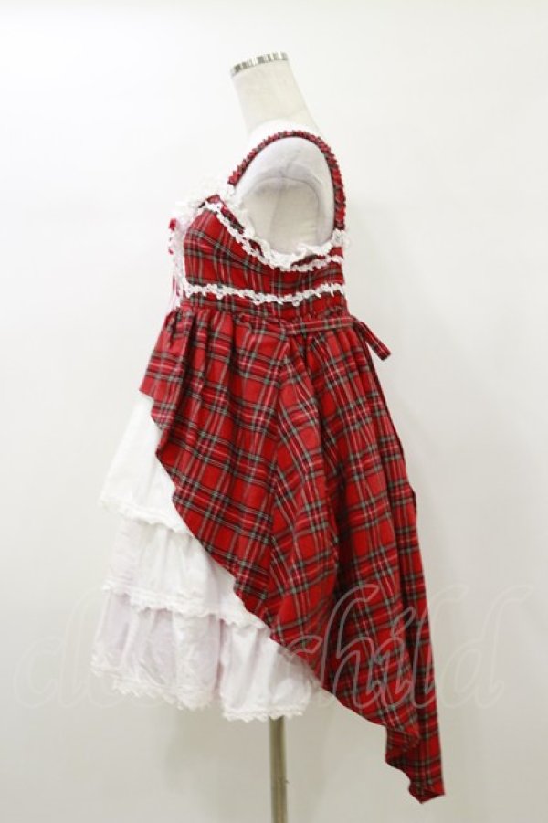 画像3: ALICE and the PIRATES / タータンチェックベビードールジャンパースカート Free レッド H-26-01-03-050-PA-OP-NS-ZH (3)