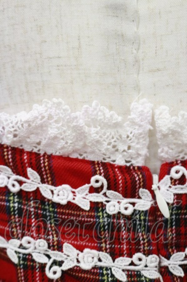 画像4: ALICE and the PIRATES / タータンチェックベビードールジャンパースカート Free レッド H-26-01-03-050-PA-OP-NS-ZH (4)