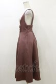 画像3: Fi.n.t / ダブル釦ディープネックジャンパースカート Free PINK BROWN H-26-01-03-052-CA-OP-NS-ZH (3)