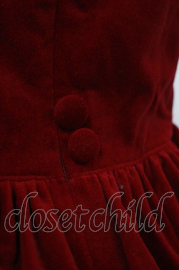 画像4: metamorphose / 刺繍入り別珍ジャンパースカート Free ワイン H-26-01-03-055-ME-OP-NS-ZH (4)