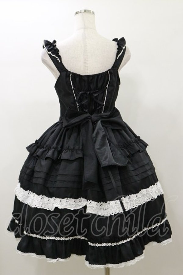 画像2: BABY,THE STARS SHINE BRIGHT / Rose Princessジャンパースカート Free ブラック H-26-01-03-056-BA-OP-NS-ZH (2)