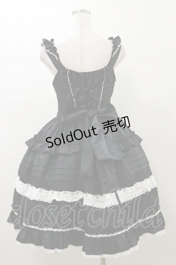 画像2: BABY,THE STARS SHINE BRIGHT / Rose Princessジャンパースカート Free ブラック H-26-01-03-056-BA-OP-NS-ZH (2)