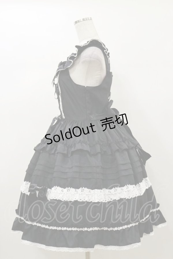 画像3: BABY,THE STARS SHINE BRIGHT / Rose Princessジャンパースカート Free ブラック H-26-01-03-056-BA-OP-NS-ZH (3)