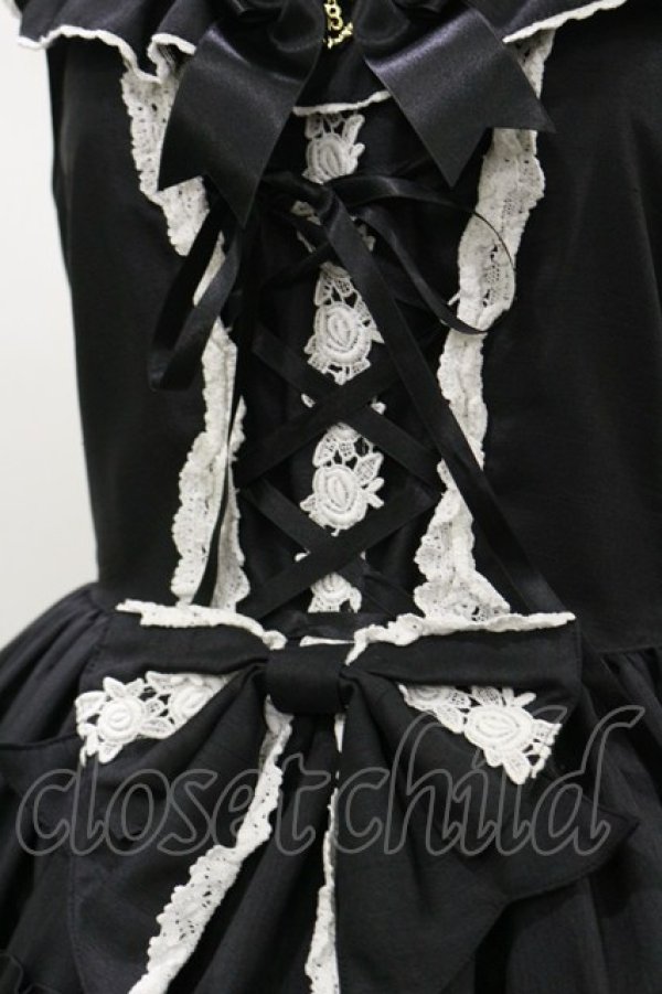 画像4: BABY,THE STARS SHINE BRIGHT / Rose Princessジャンパースカート Free ブラック H-26-01-03-056-BA-OP-NS-ZH (4)