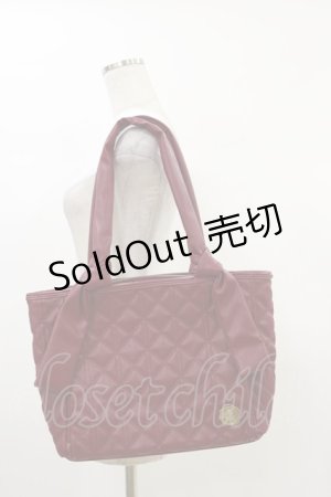 画像: m petit by misako / キルティングトートバッグ  ワイン H-26-01-03-007-LO-BG-NS-ZH