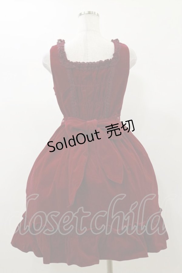 画像2: BABY,THE STARS SHINE BRIGHT / 別珍Candy Ribbonジャンパースカート Free ボルドー H-26-01-03-057-BA-OP-NS-ZH (2)