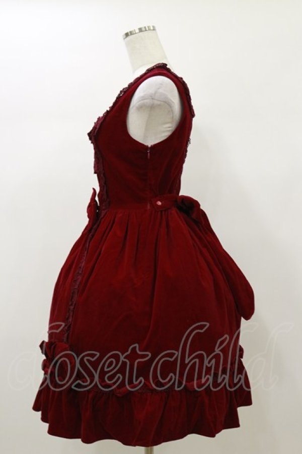 画像3: BABY,THE STARS SHINE BRIGHT / 別珍Candy Ribbonジャンパースカート Free ボルドー H-26-01-03-057-BA-OP-NS-ZH (3)