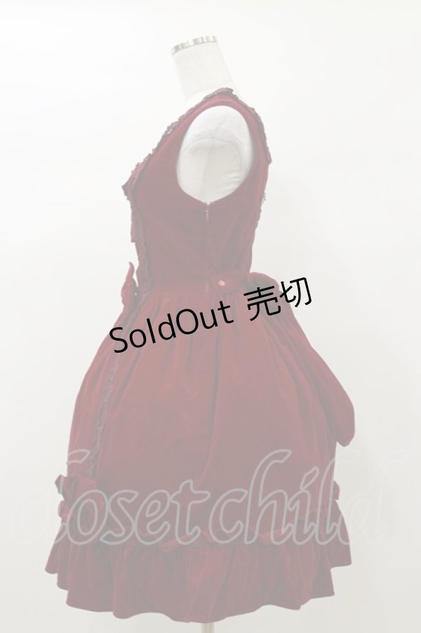 画像3: BABY,THE STARS SHINE BRIGHT / 別珍Candy Ribbonジャンパースカート Free ボルドー H-26-01-03-057-BA-OP-NS-ZH (3)