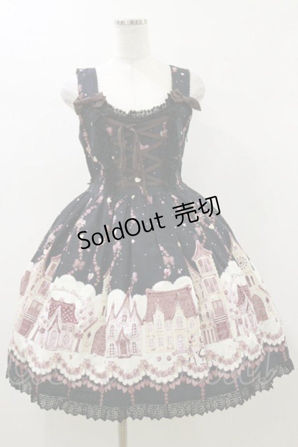 画像1: BABY,THE STARS SHINE BRIGHT / Chocolate Fascinate Fairytale柄チョコリエールジャンパースカート Free ビターチョコレート(黒) H-26-01-03-058-BA-OP-NS-ZH (1)