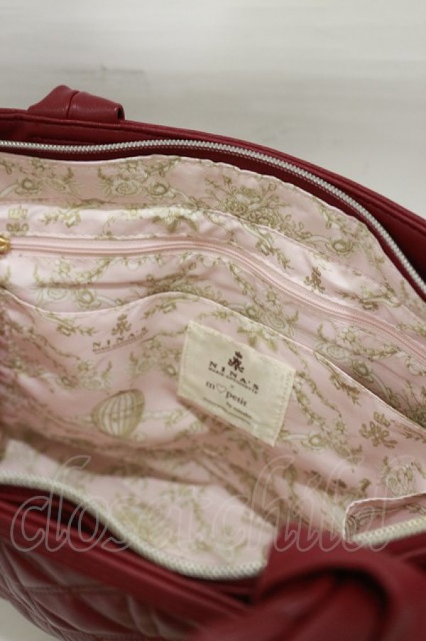 画像2: m petit by misako / キルティングトートバッグ  ワイン H-26-01-03-007-LO-BG-NS-ZH (2)