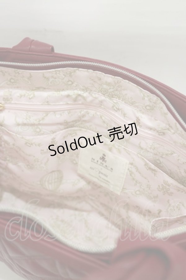 画像2: m petit by misako / キルティングトートバッグ  ワイン H-26-01-03-007-LO-BG-NS-ZH (2)