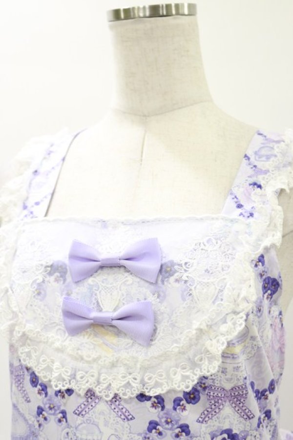 画像4: Royal Princess Alice / スミレのアフタヌーンティー・飴ノ森ふみかコラボ/ロングジャンパースカート Free ラベンダー H-26-01-03-060-LO-OP-NS-ZH (4)