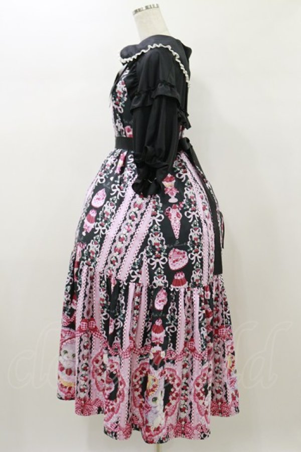 画像3: Royal Princess Alice / Strawberry Sweets・飴ノ森ふみかコラボ ロングワンピース Free ブラック H-26-01-03-061-LO-OP-NS-ZH (3)