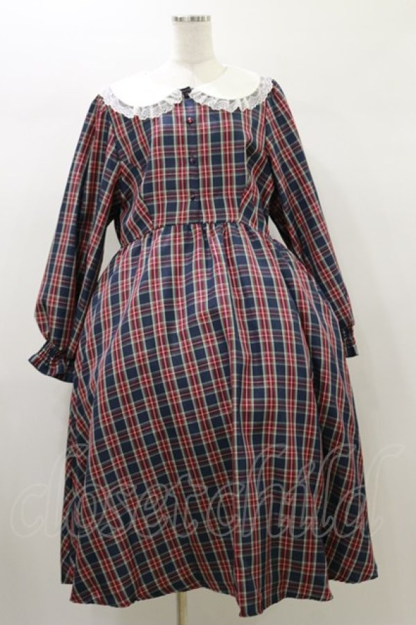 画像1: m petit by misako / サンリオキャラクターズコラボ ハローキティ ワンピース 4L ネイビー H-26-01-03-064-LO-OP-NS-ZH (1)