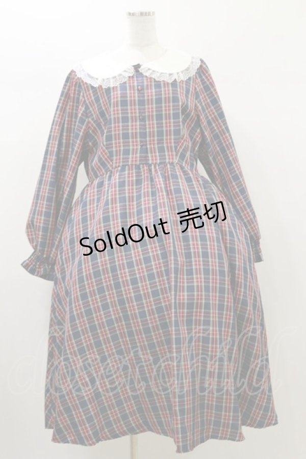 画像1: m petit by misako / サンリオキャラクターズコラボ ハローキティ ワンピース 4L ネイビー H-26-01-03-064-LO-OP-NS-ZH (1)