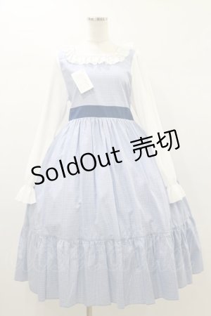 画像: marcHenTica / チェックワンピース プリンセスサイズ ブルー H-26-01-03-065-LO-OP-NS-ZH