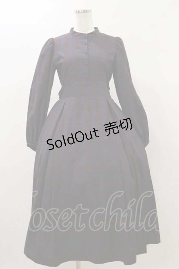 画像1: Maison de FLEUR Petite Robe canone / ニナのお茶会ワンピース S Bordeaux H-26-01-03-068-EL-OP-NS-ZH (1)