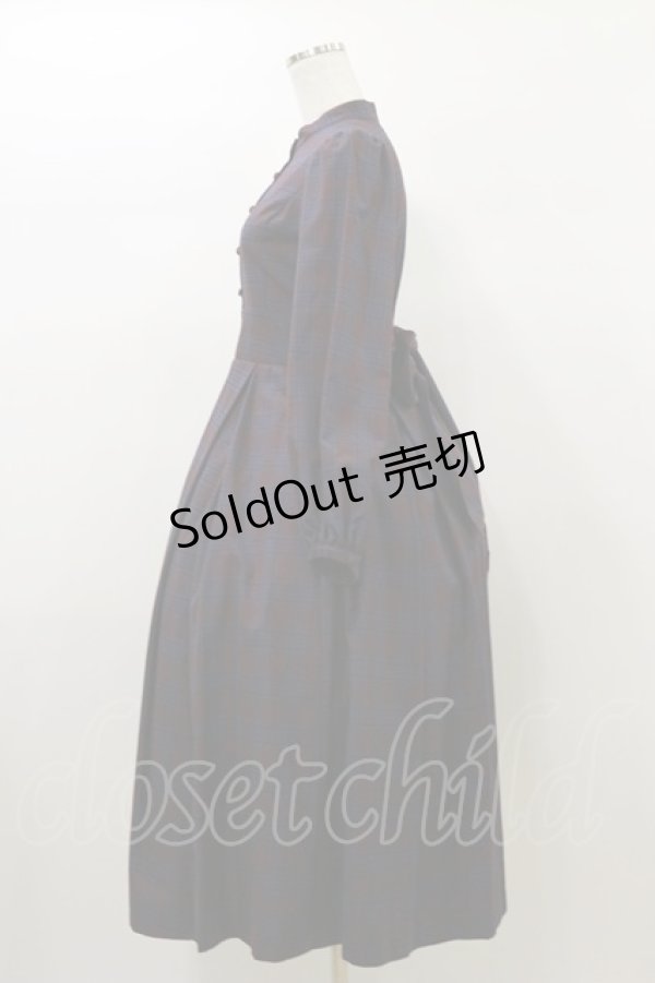 画像3: Maison de FLEUR Petite Robe canone / ニナのお茶会ワンピース S Bordeaux H-26-01-03-068-EL-OP-NS-ZH (3)