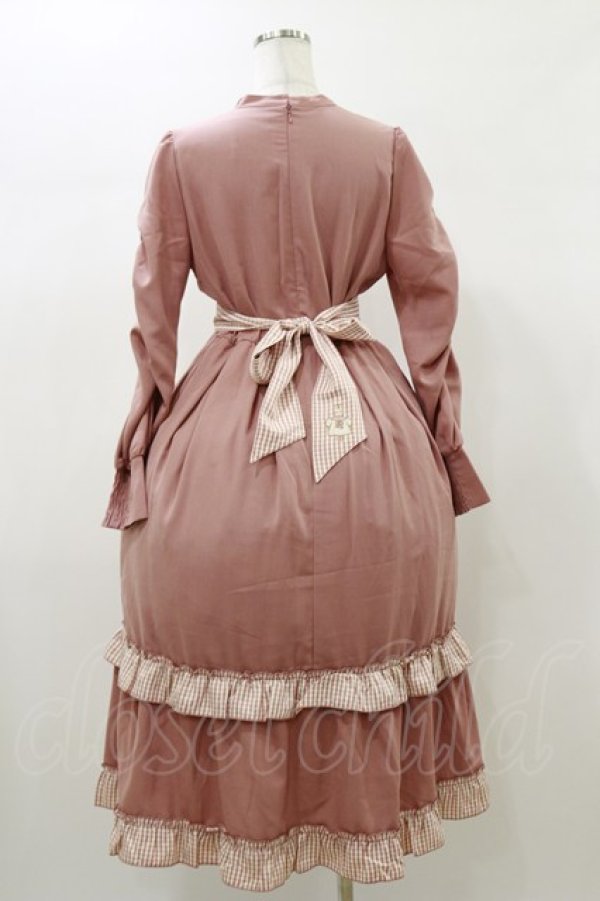 画像2: Maison de FLEUR / Maison de FLEUR×Marroncream×Misako Aoki ギンガムチェックワンピース Free Dark Pink H-26-01-03-069-LO-OP-NS-ZH (2)