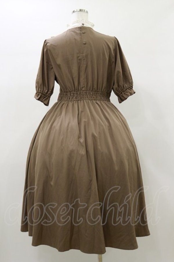 画像2: m petit by misako / ナシジムジキリカエワンピース L ブラウン H-26-01-03-070-LO-OP-NS-ZH (2)