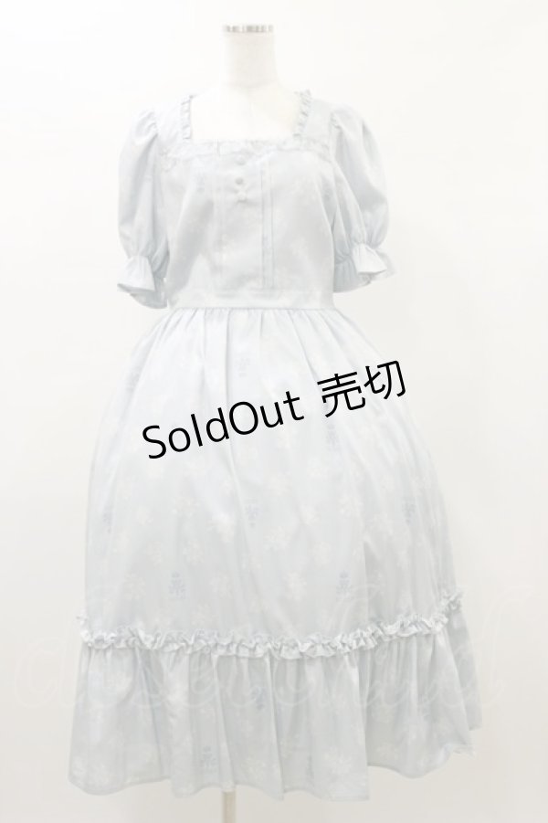 画像1: m petit by misako / AOKハナガラスクエアワンピース L サックス H-26-01-03-072-LO-OP-NS-ZH (1)