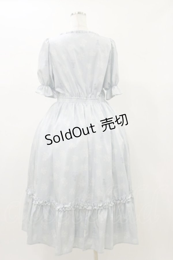 画像2: m petit by misako / AOKハナガラスクエアワンピース L サックス H-26-01-03-072-LO-OP-NS-ZH (2)