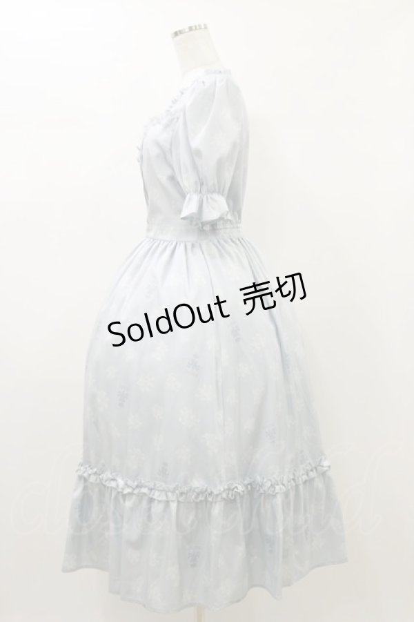 画像3: m petit by misako / AOKハナガラスクエアワンピース L サックス H-26-01-03-072-LO-OP-NS-ZH (3)