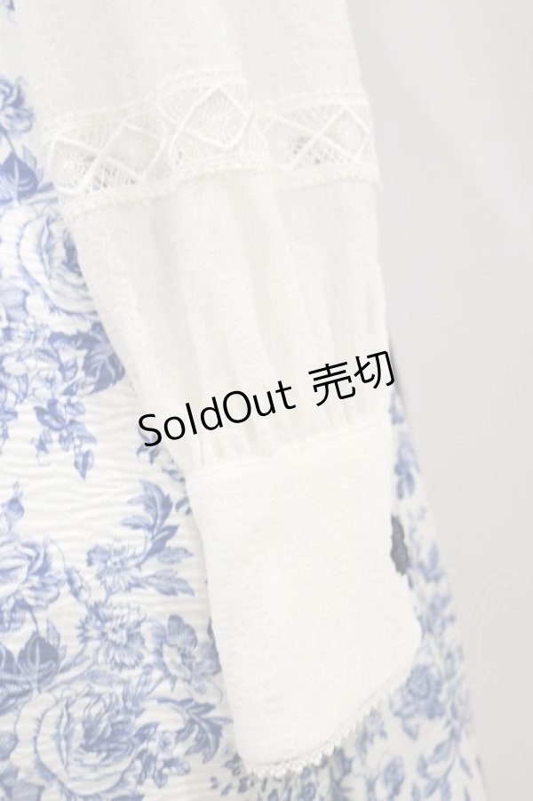 画像4: Hoshibako Works / 青華磁ロングワンピース M オフ/ブルー H-26-01-03-075-LO-OP-NS-ZH (4)