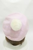 画像2: Angelic Pretty / ロゴ刺繍ポンポンベレー  ピンク H-26-01-03-011-AP-AC-NS-ZH (2)