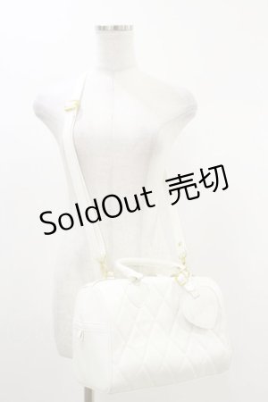 画像: Angelic Pretty / おでかけキルティングボストンバッグ  シロ H-26-01-03-002-AP-BG-NS-ZH