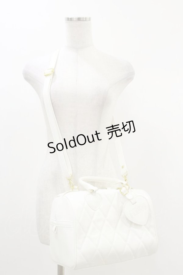 画像1: Angelic Pretty / おでかけキルティングボストンバッグ  シロ H-26-01-03-002-AP-BG-NS-ZH (1)