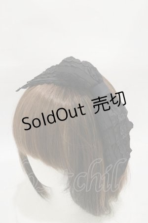 画像: ALICE and the PIRATES /  ローズフリルグログランカチューシャ  ブラック H-26-01-03-015-PA-AC-NS-ZH